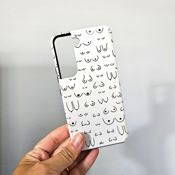 Titty City Design Boob Phone Case Samsung S22 Hard Shell with Protective Layer - Picture 1 of 5